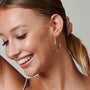 Chain Hoop Earrings Silver or Gold - HLcollection - Handmade Gold and Silver Jewelry