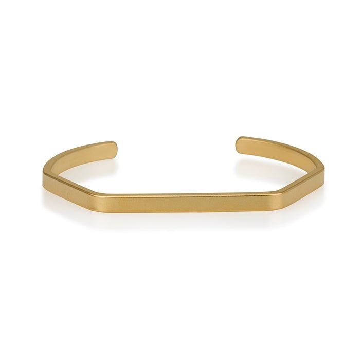 Gold Minimalist Cuff Bracelet - HLcollection - Handmade Gold and Silver Jewelry