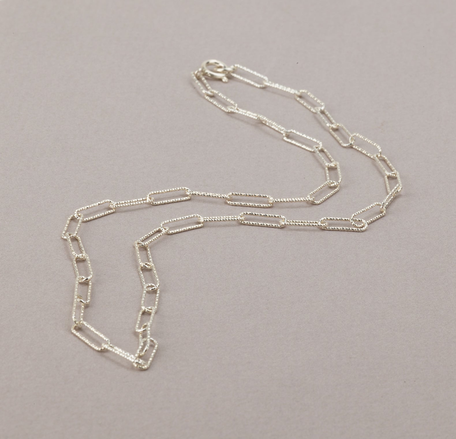 Sterling Silver Chunky Chain Necklace - HLcollection - Handmade Gold and Silver Jewelry