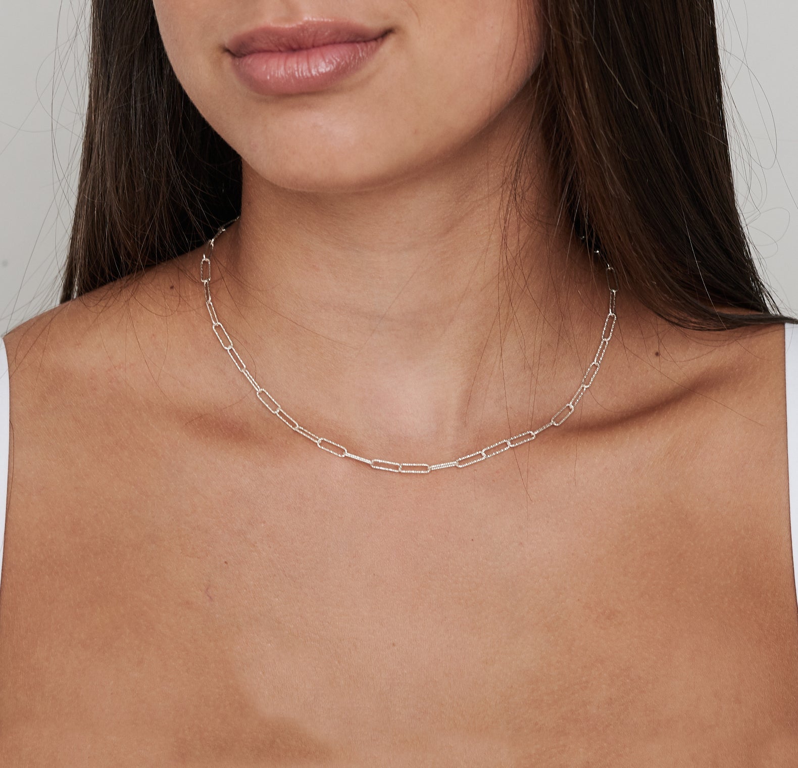 Sterling Silver Chunky Chain Necklace - HLcollection - Handmade Gold and Silver Jewelry