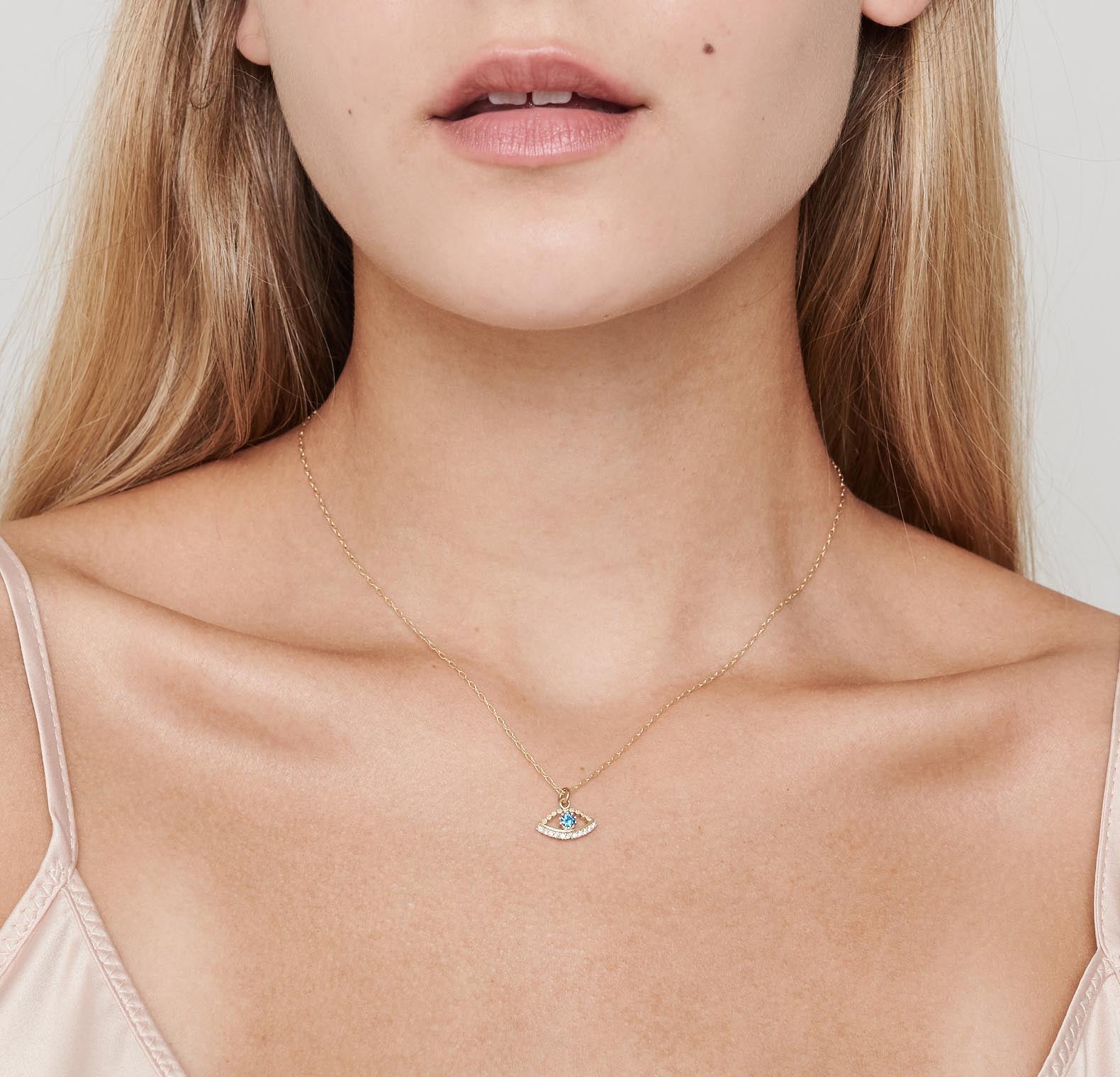 Turquoise Evil Eye Necklace - HLcollection - Handmade Gold and Silver Jewelry